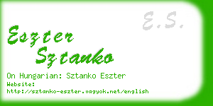 eszter sztanko business card